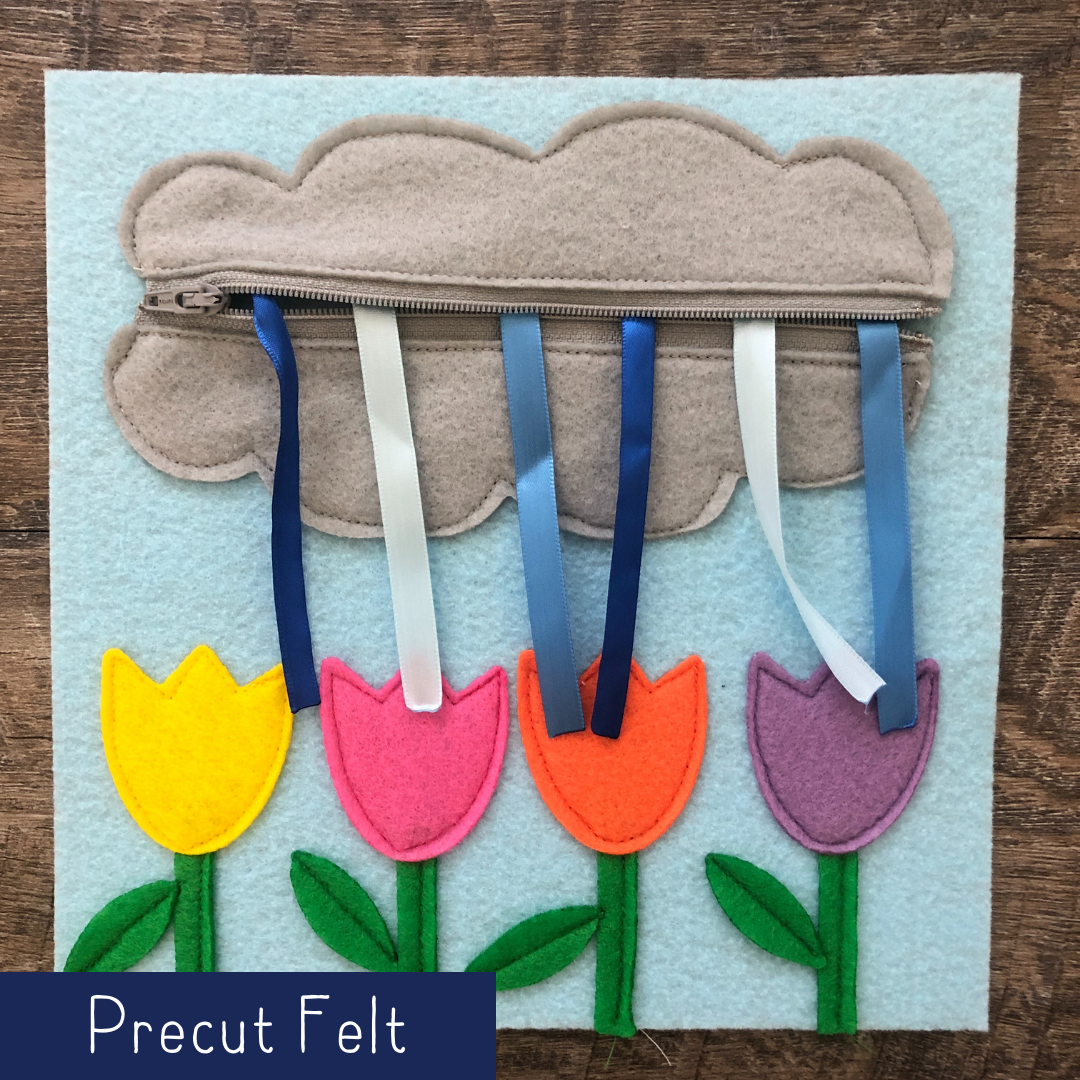 Rain Cloud with Zipper - Precut Felt