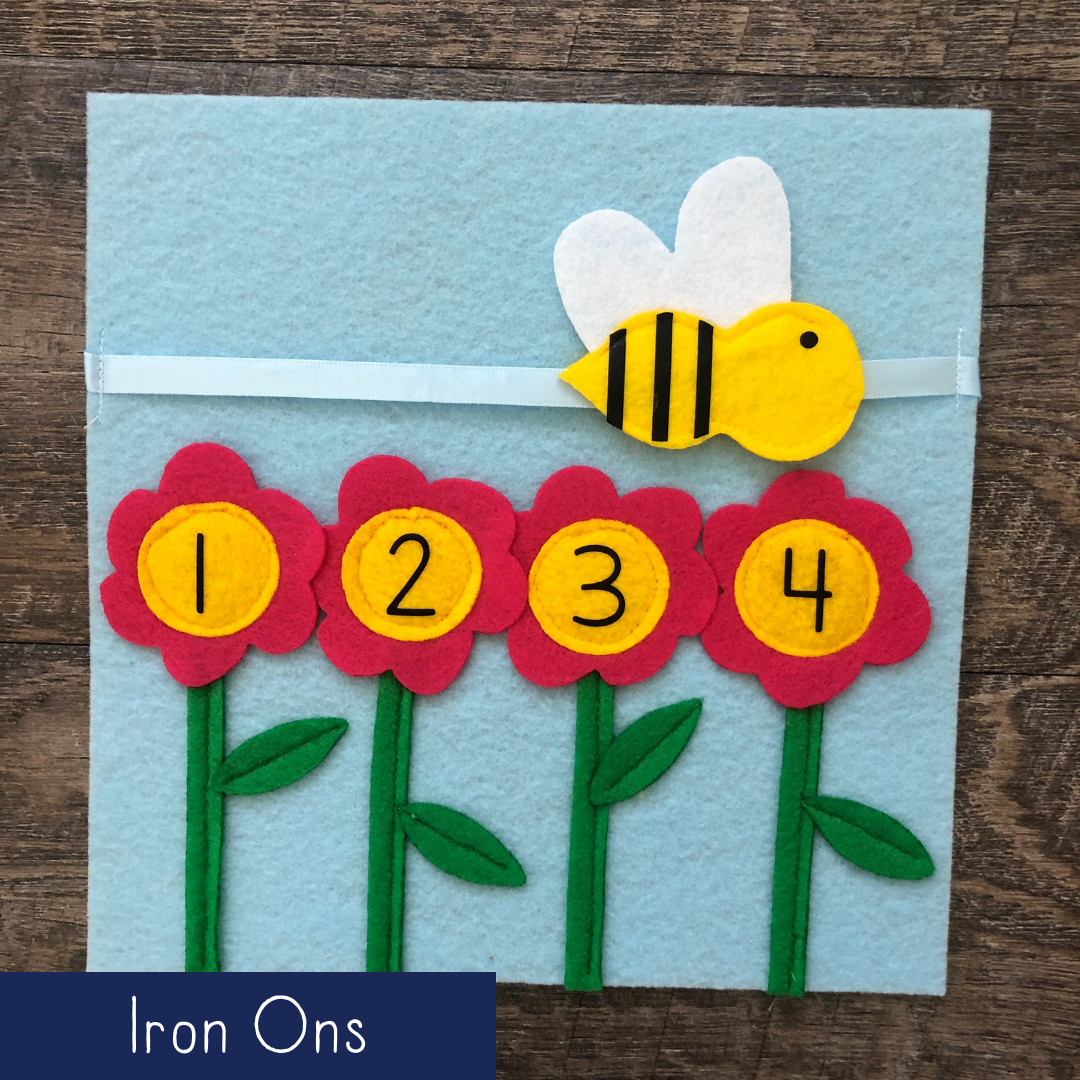Sliding Bee - Iron Ons
