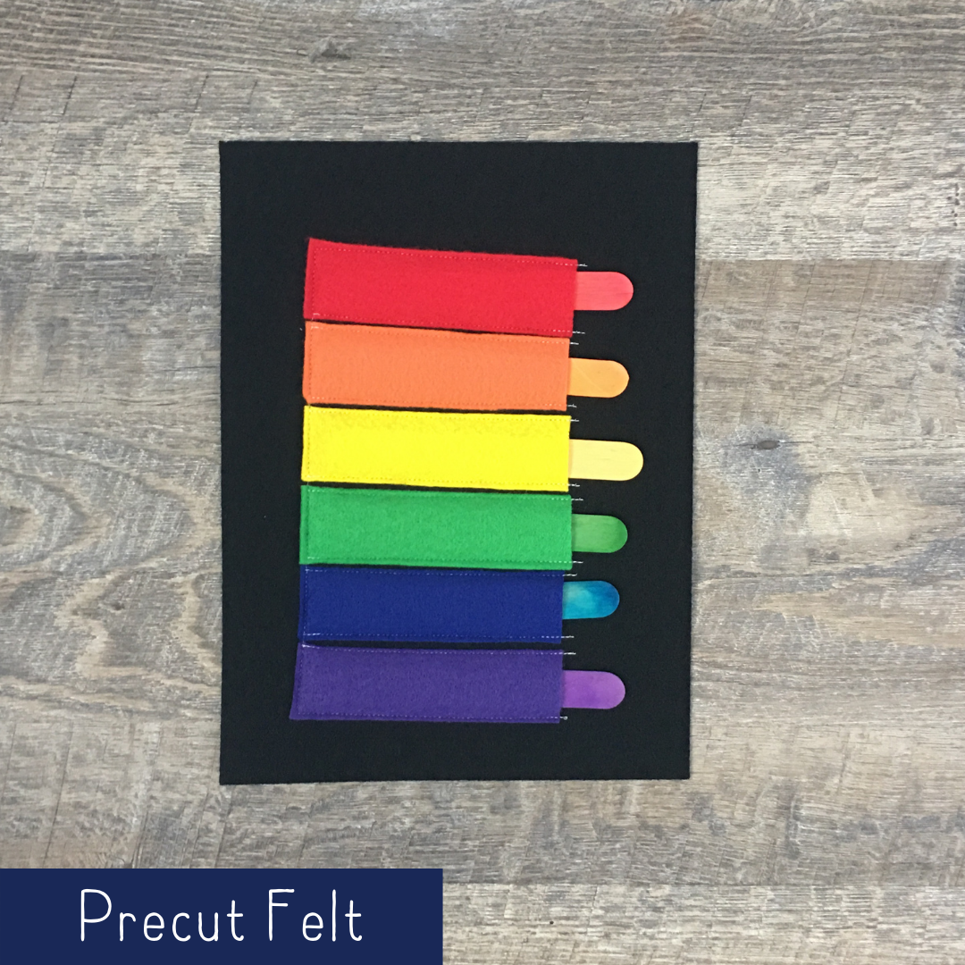 Matching Colors with Popsicle Sticks - Precut Felt