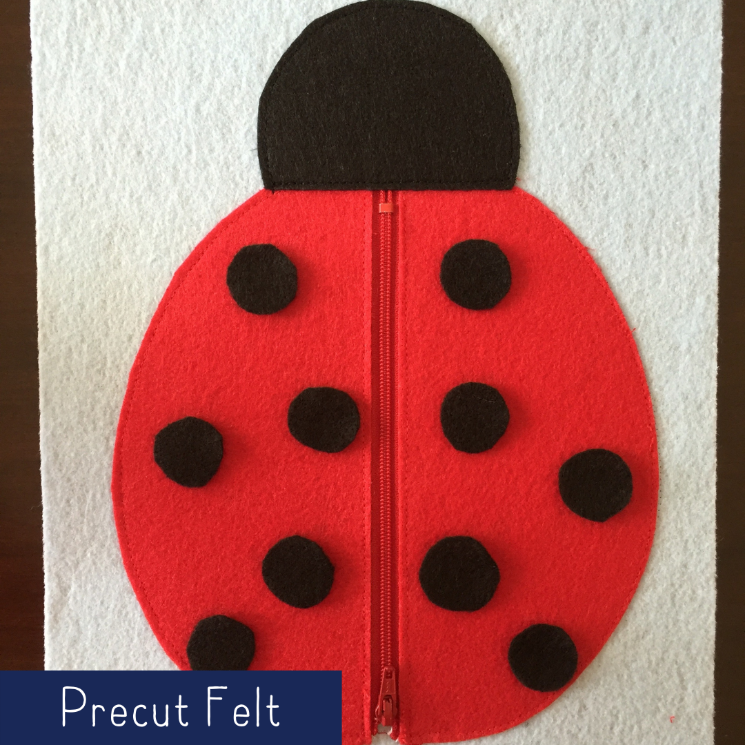 Ladybug with Zipper - Precut Felt