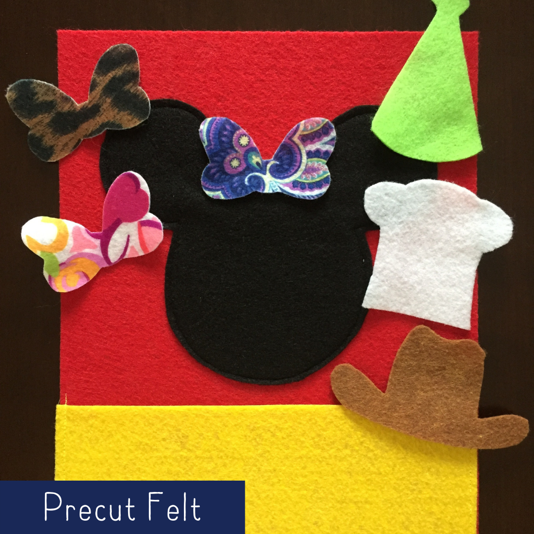 Mouse Bows and Hat - Precut Felt