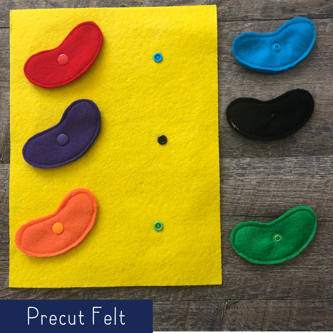 Jelly Bean Color Matching - Precut Felt