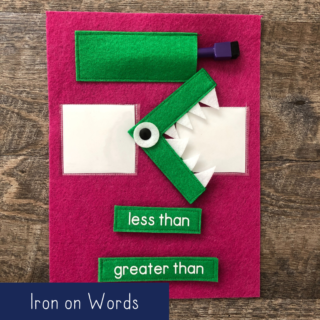 Greater Than or Less Than - Iron On Words