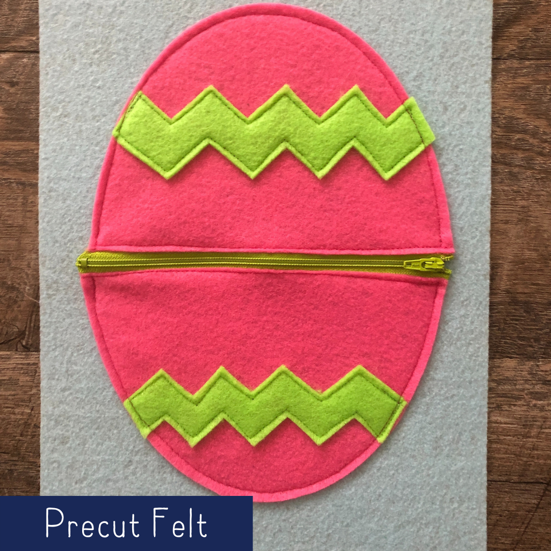 Easter Egg Zipper Pouch - Precut Felt
