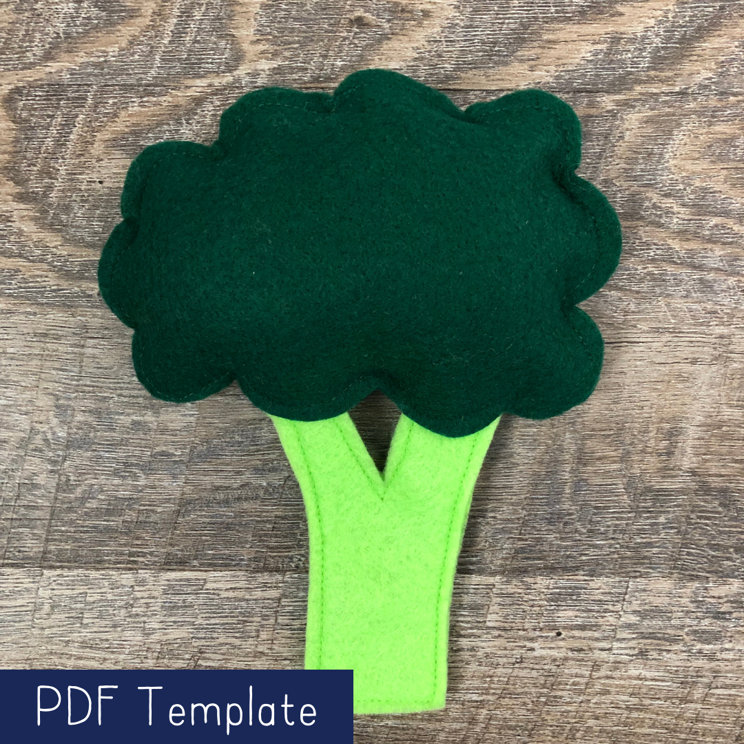 Broccoli Felt Food Template and Instructions