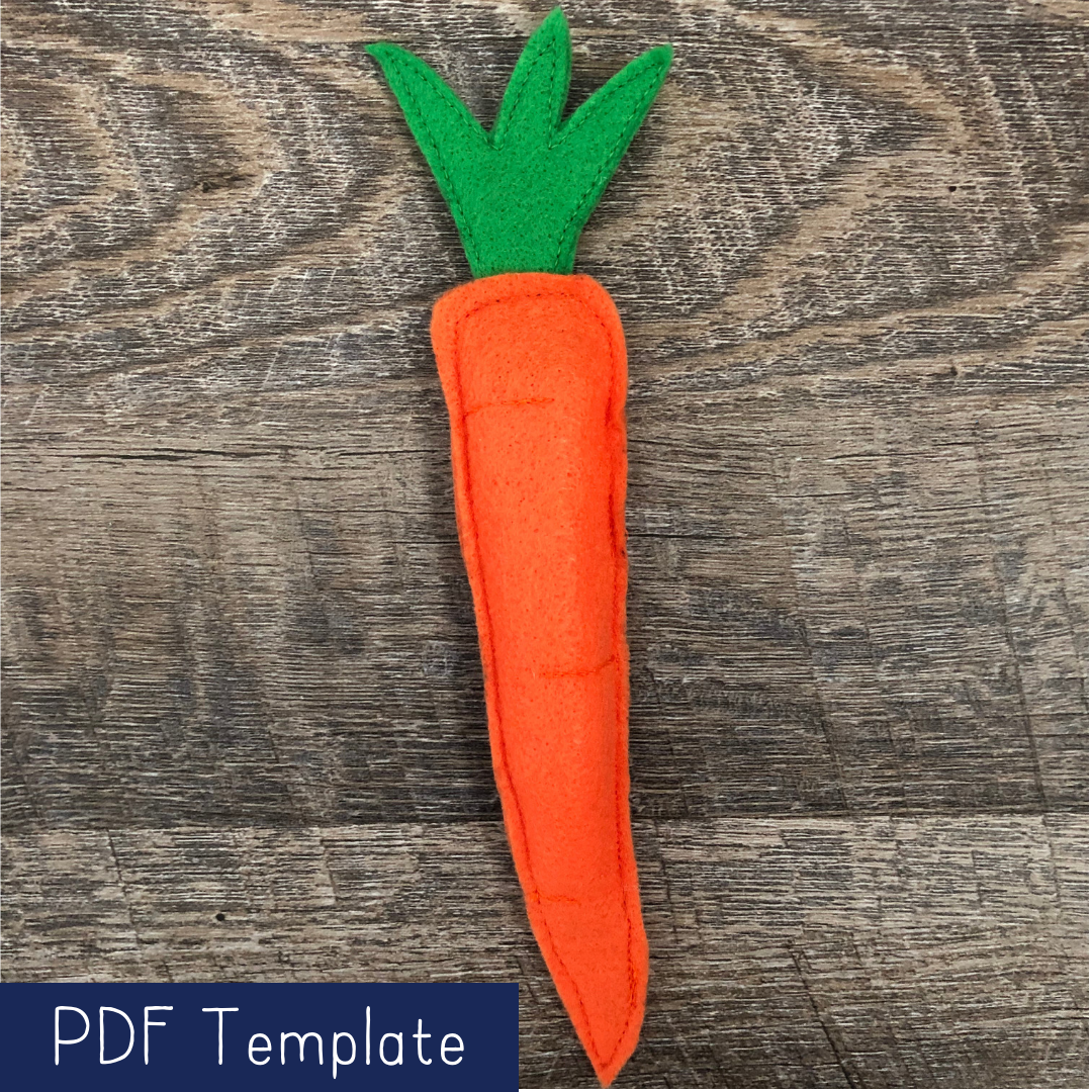 Carrot Felt Food Template and Instructions