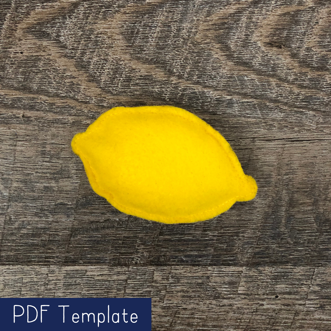 Lemon Felt Food Template and Instructions