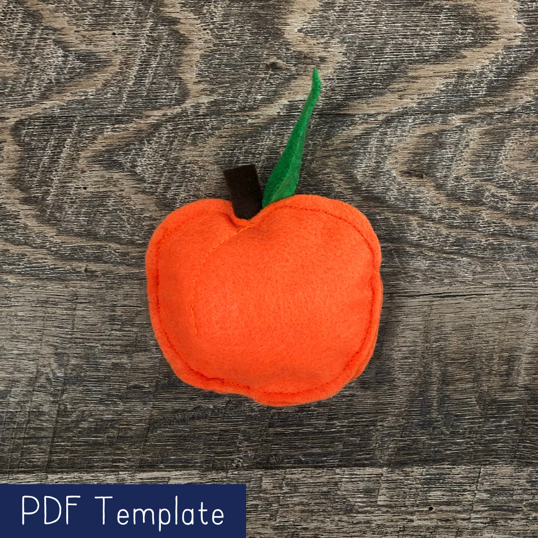 Peach Felt Food Template and Instructions
