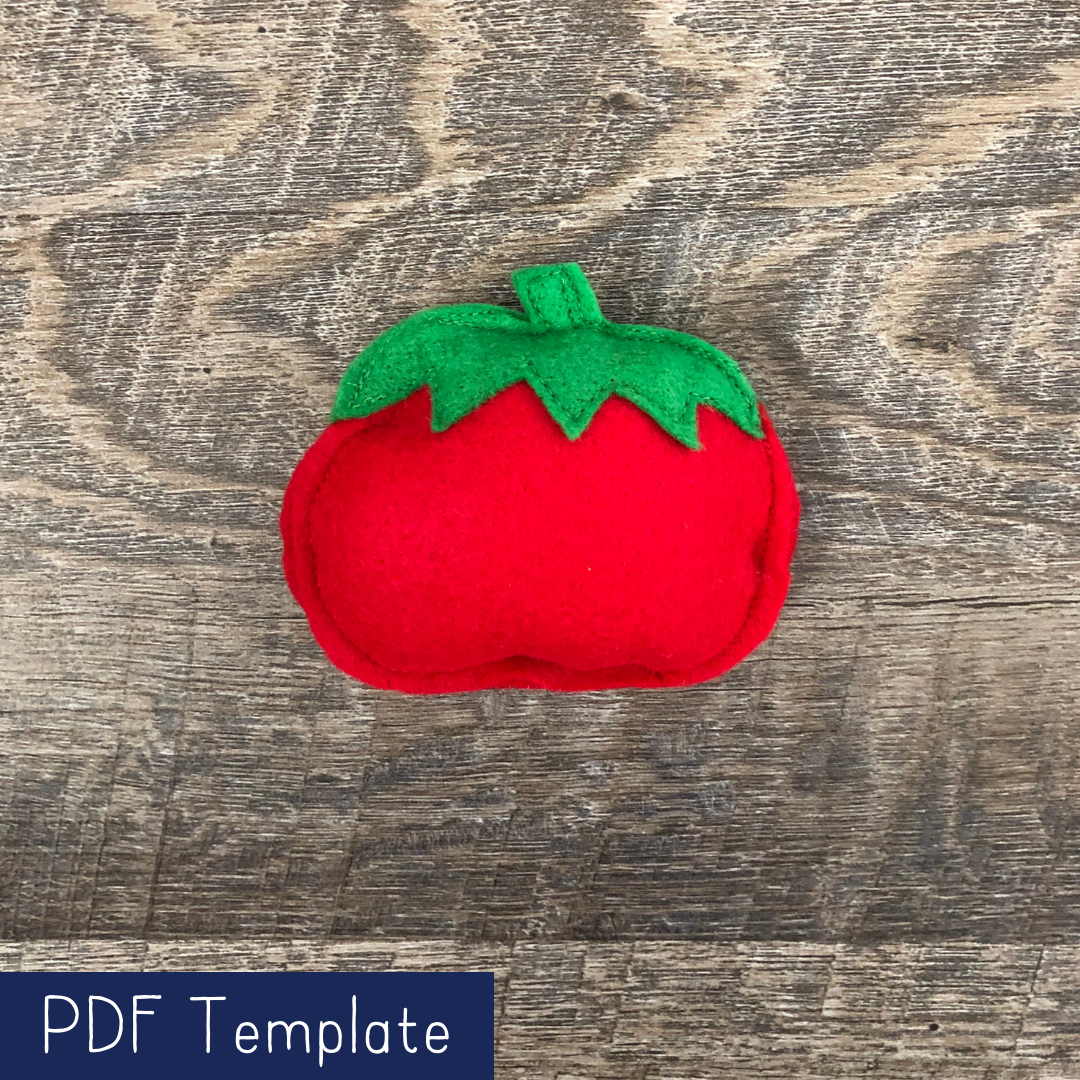 Tomato Felt Food Template and Instructions