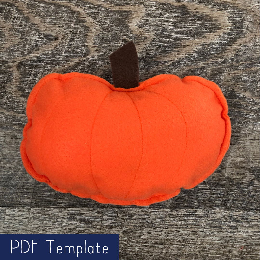 Pumpkin Felt Food Template and Instructions