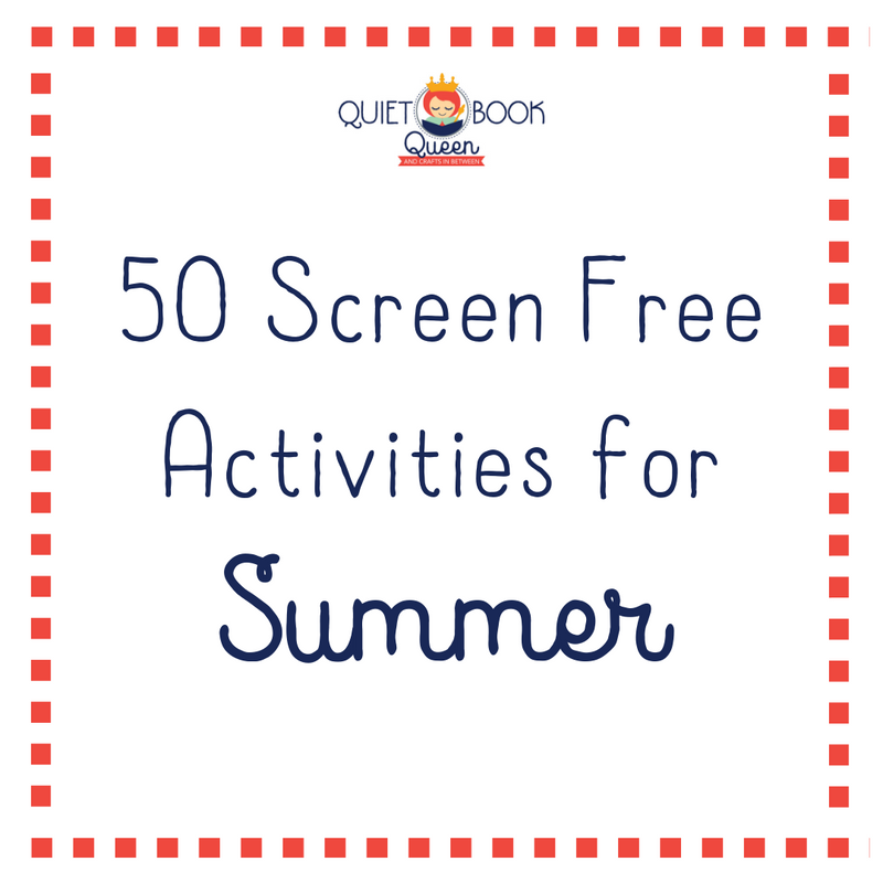 Get this list of 50 screen free activities for summer.  Toddlers and preschoolers don't need technology to entertain themselves.