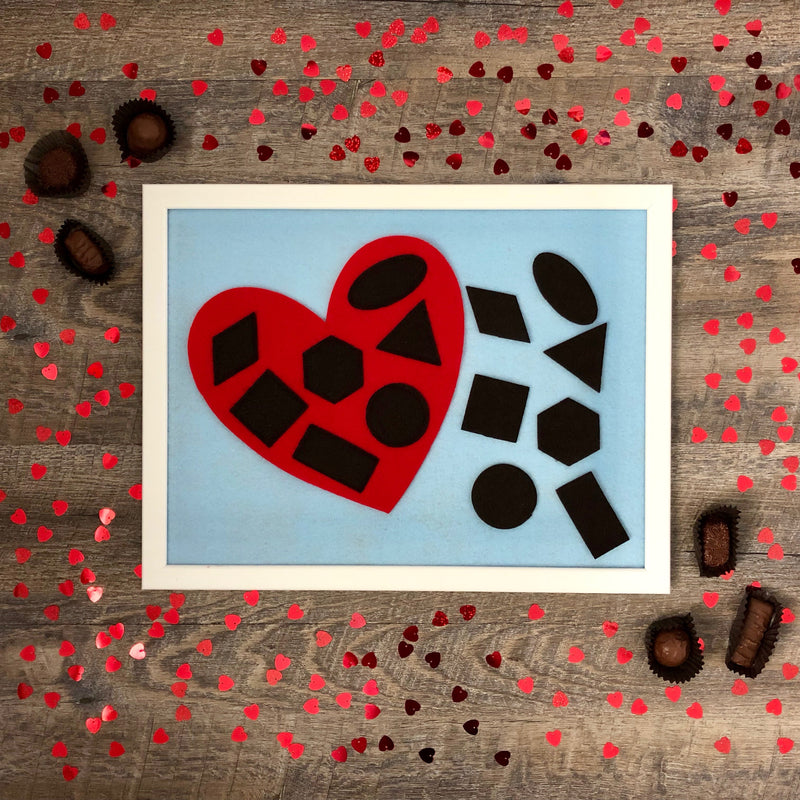 Valentine Chocolate Shapes Matching | Felt Board Activity