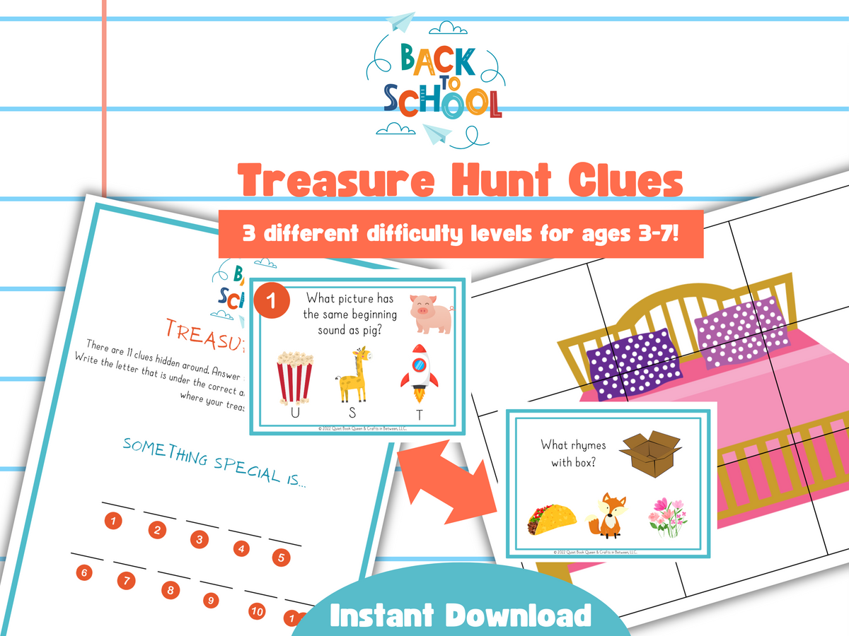 Back to School Treasure Hunt Clues