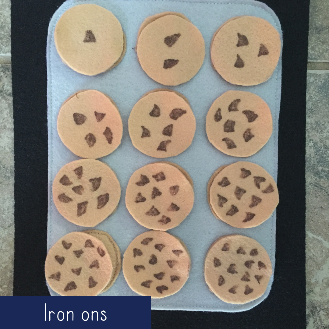 Tray of Cookies with Numbers - Iron On
