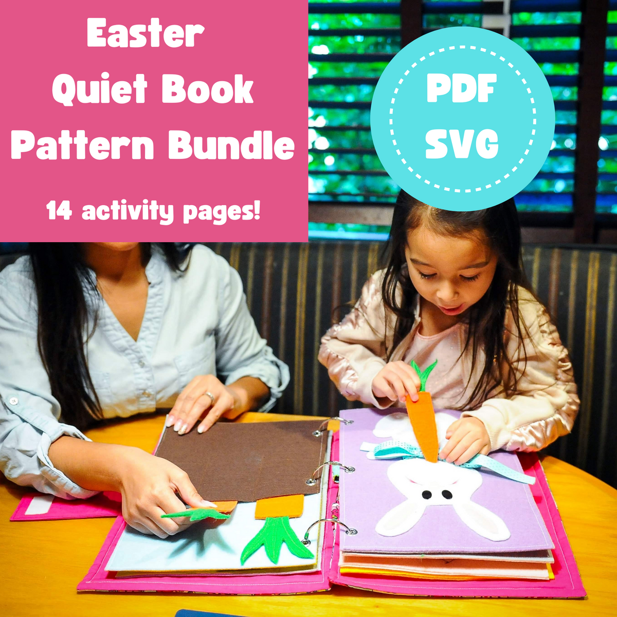 Easter Quiet Book Template and Instructions Bundle