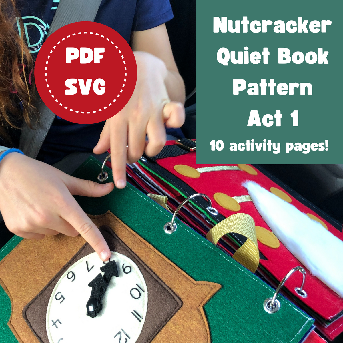 Nutcracker Act 1 Quiet Book Template and Instructions Bundle