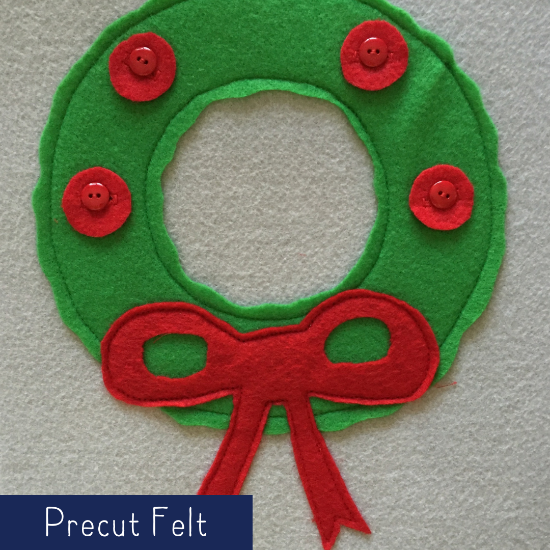 Wreath with Buttons - Precut Felt