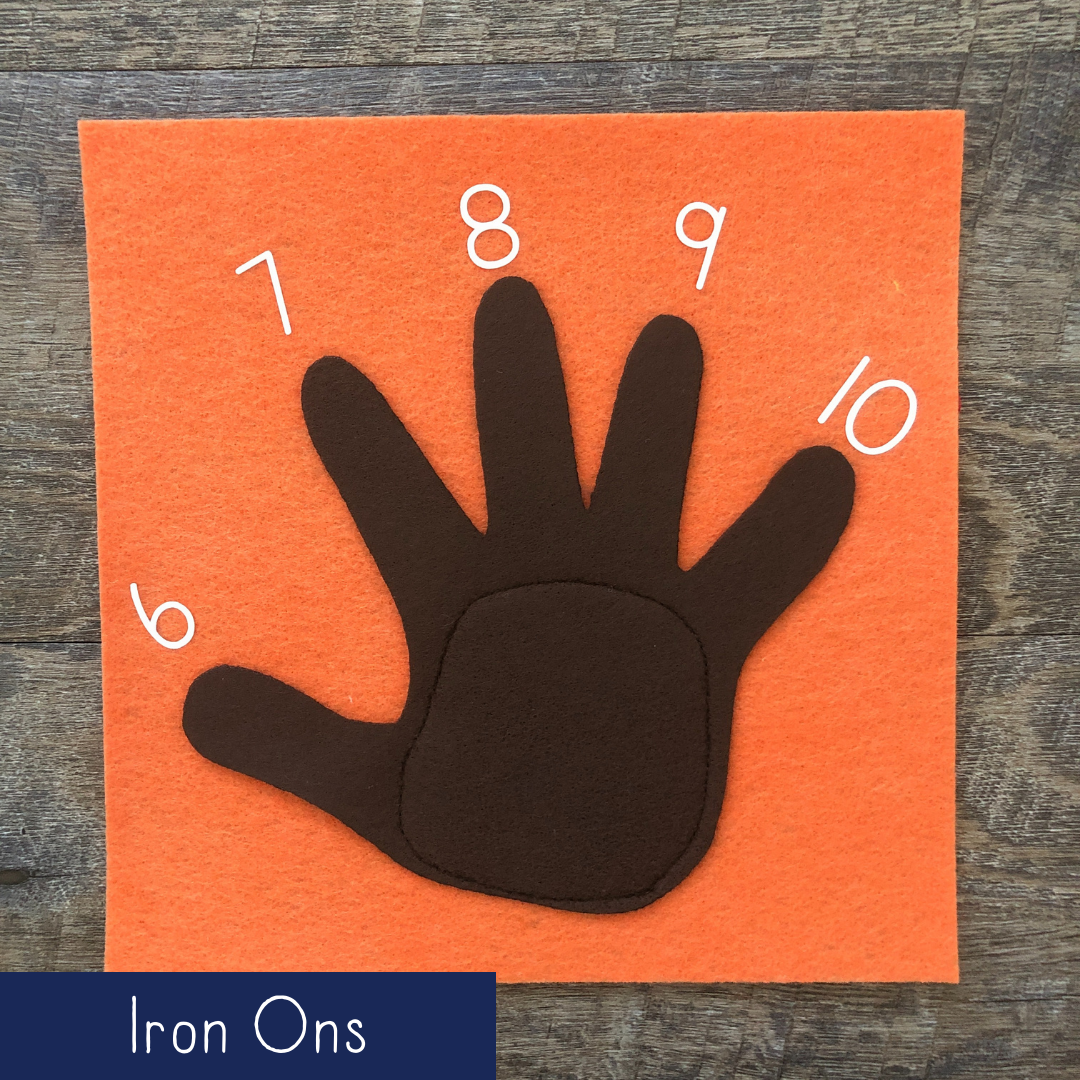 Counting Right Hand - Iron Ons