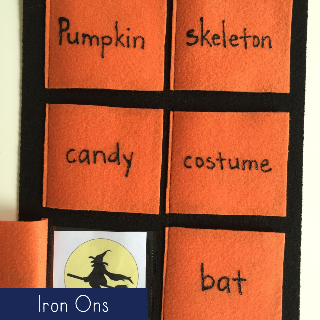 Halloween Vocabulary Peek a Boo - Iron ons
