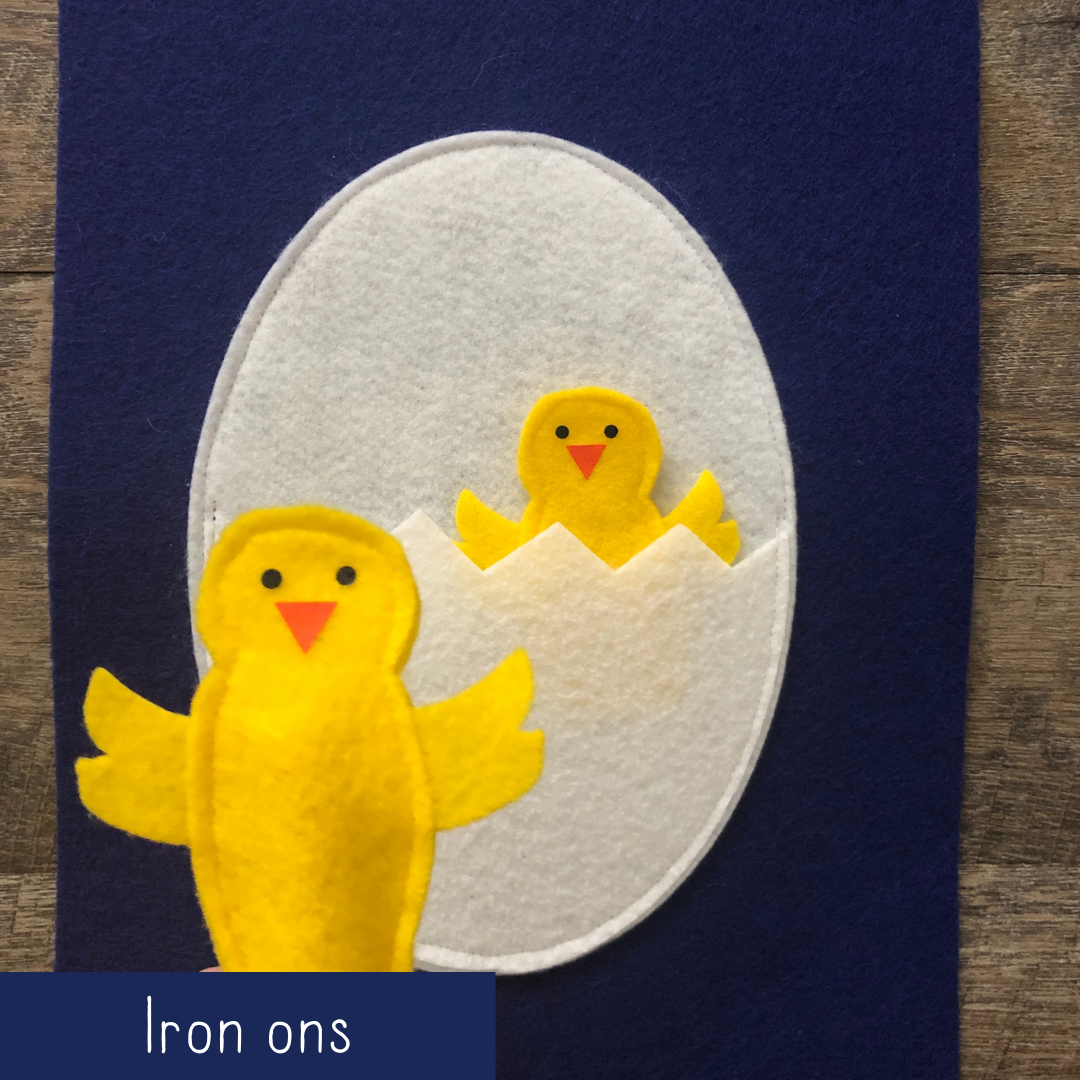 Chick Finger Puppets  - Iron Ons