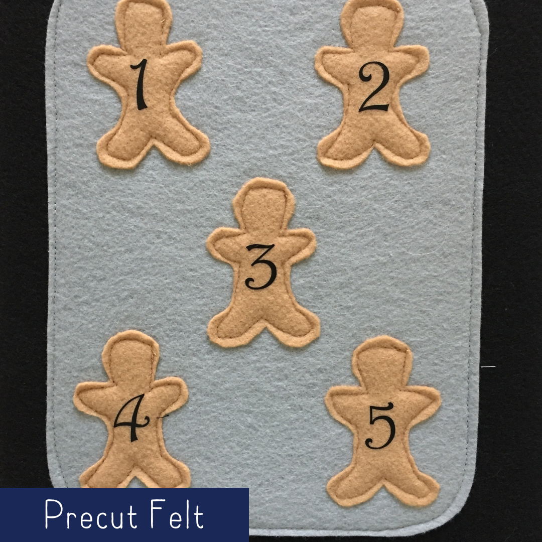 Count the Buttons Gingerbread Cookies - Precut Felt