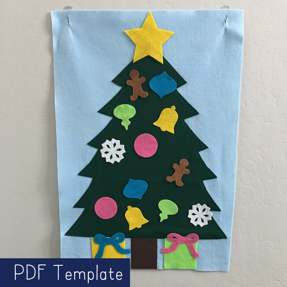 Christmas Tree Felt Board Template and Instructions Kailan Carr
