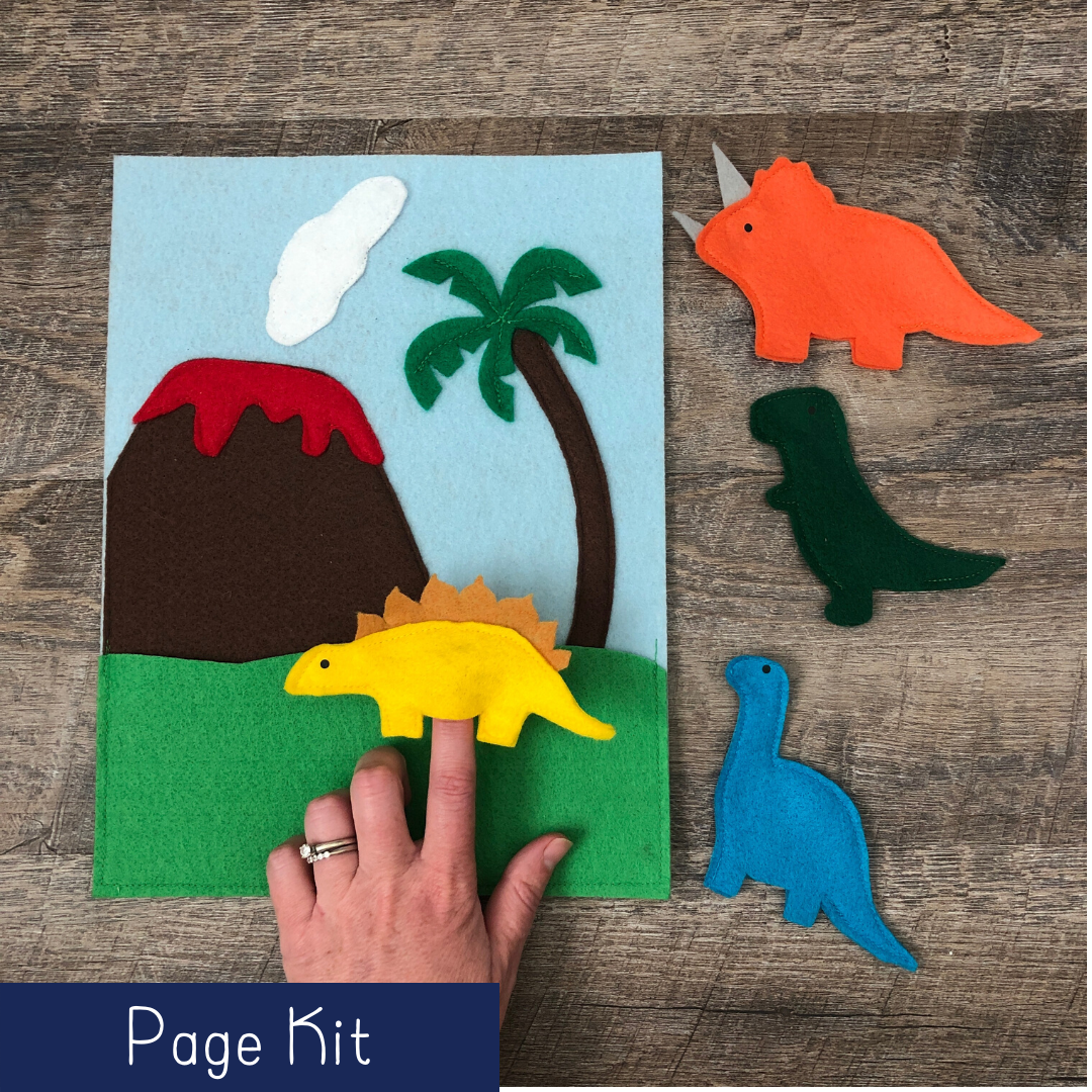 Dinosaur Finger Puppets Page Kit