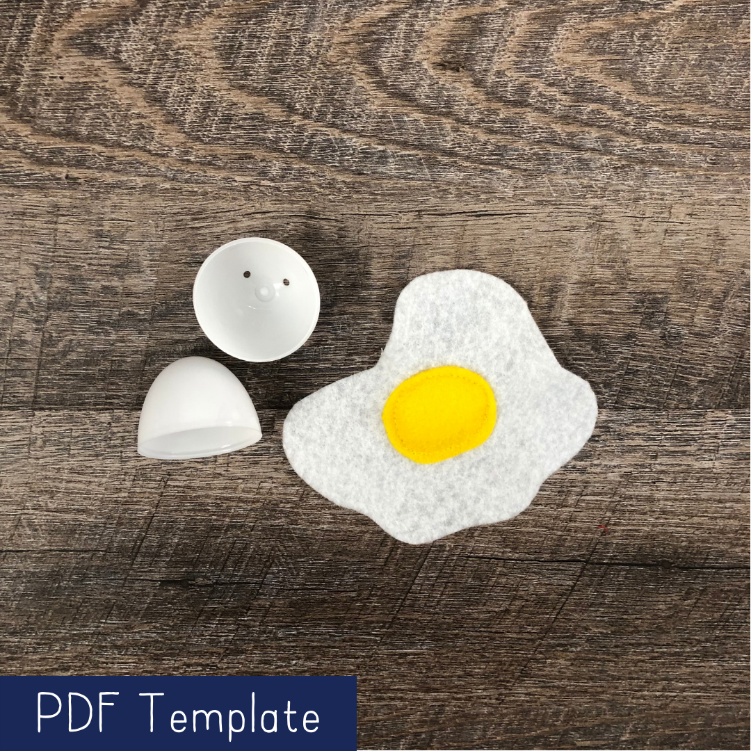 Egg Felt Food Template and Instructions