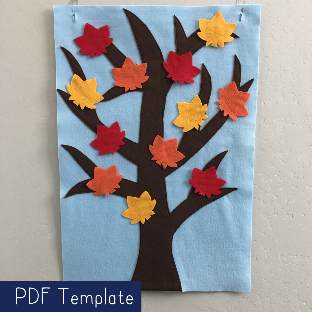 Fall Tree Felt Board Template and Instructions – Kailan Carr for Free Printable Felt Board Stories Printables