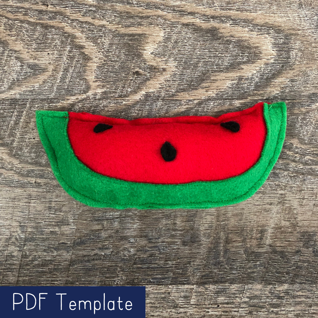 Watermelon Felt Food Template and Instructions