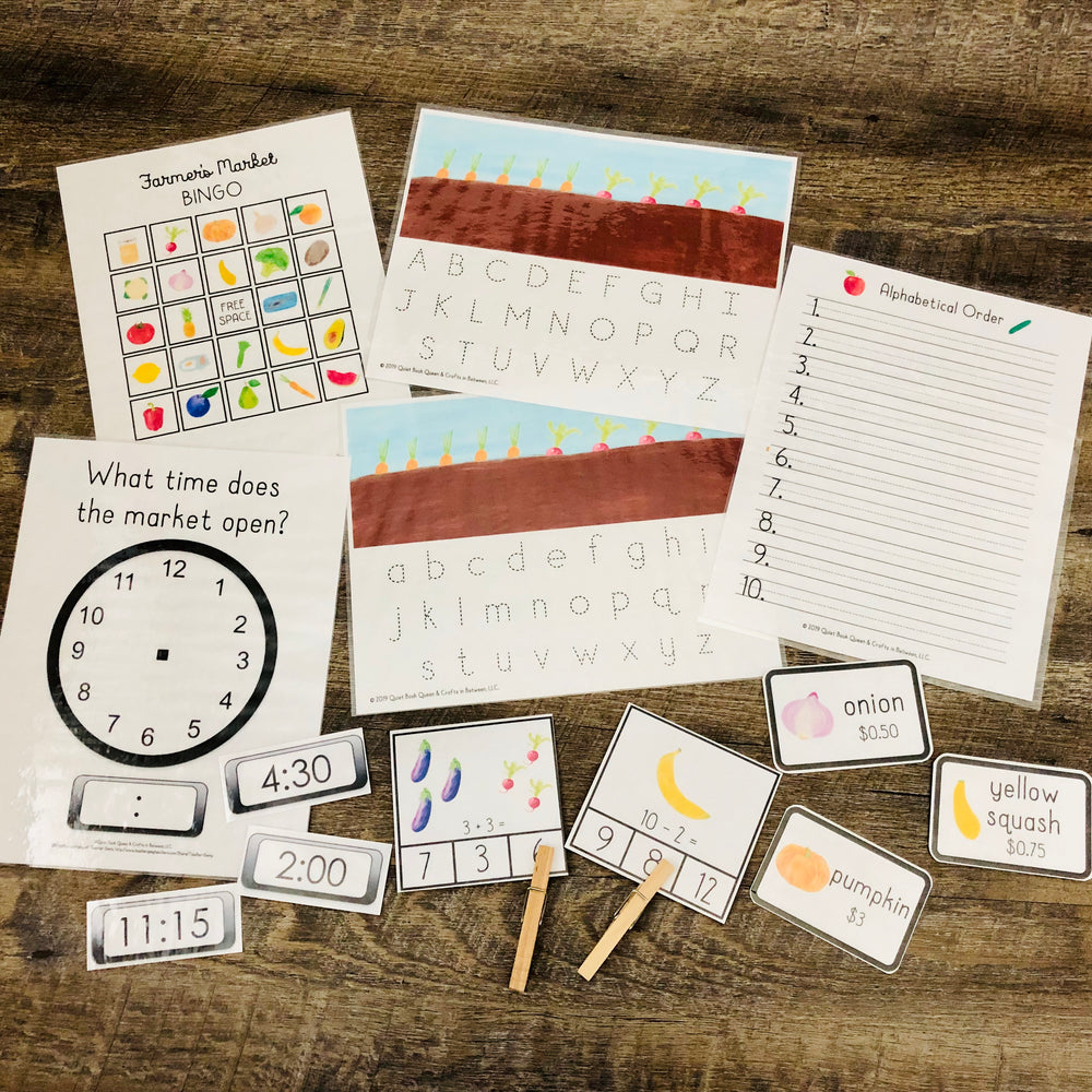 Farmer's Market Printable Learning Activity Bundle – Kailan Carr
