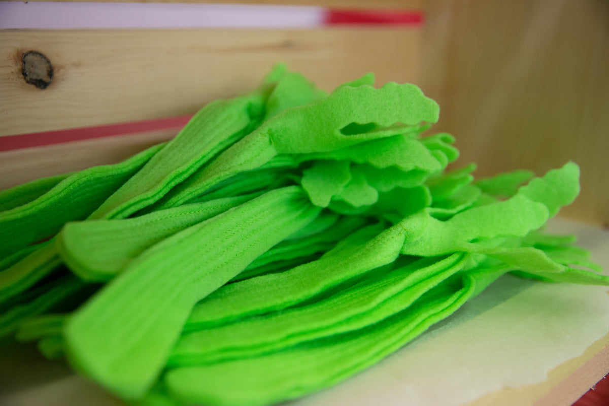 Celery Felt Food Template and Instructions