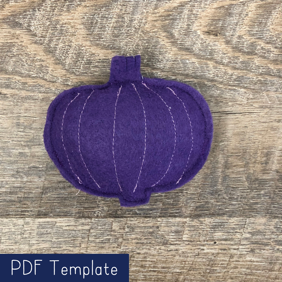 Onion Felt Food Template and Instructions