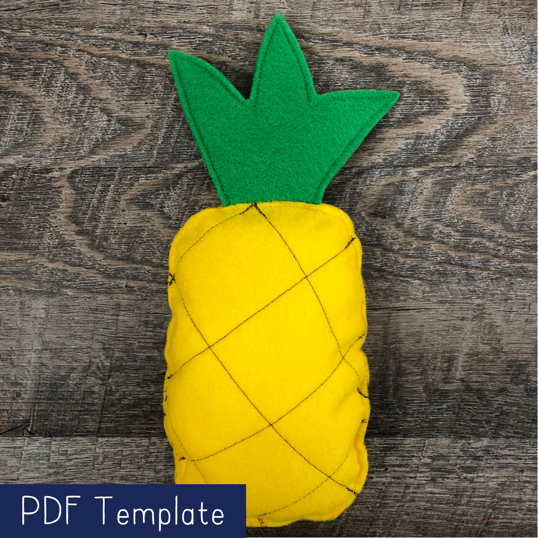 Pineapple Felt Food Template and Instructions