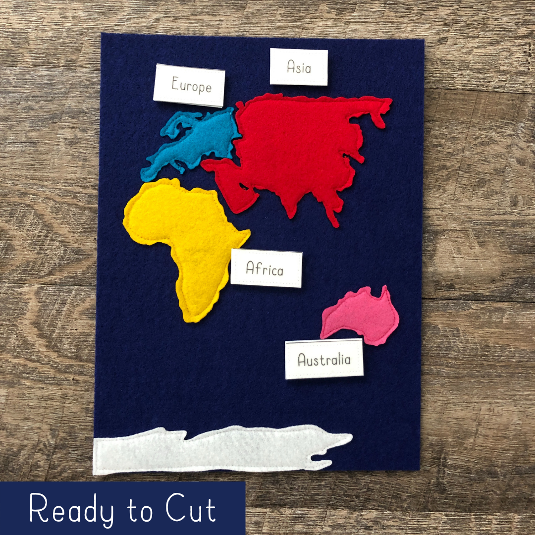 Eastern Hemisphere Map - Ready to Cut Labels
